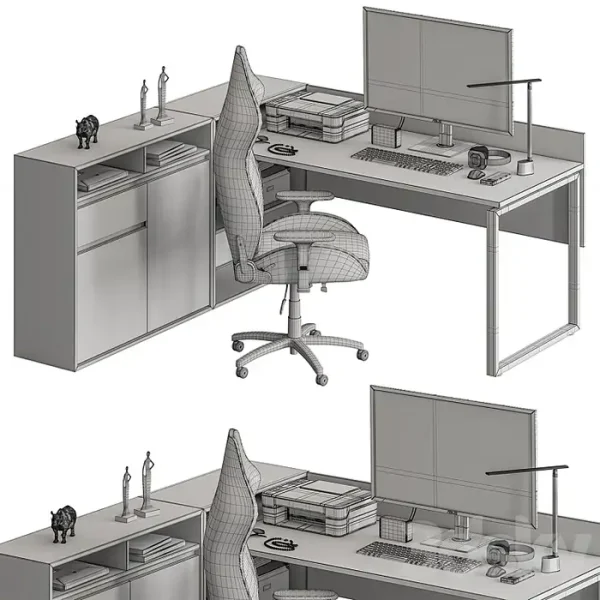 3DSky - Employee Set Office Furniture 420 - Image 5