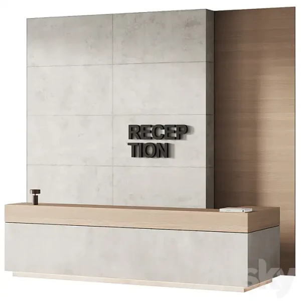 3DSky - 253 Office Furniture 12 Reception Desk 07