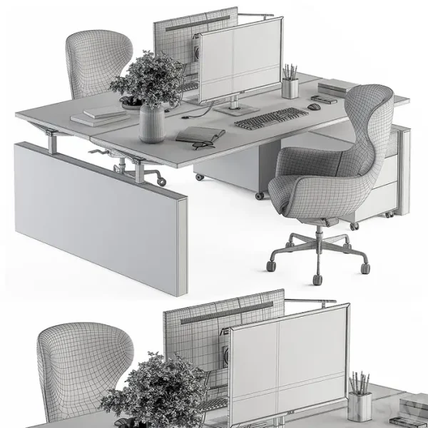 3DSky - Employee Set Office Furniture 427 - Image 5