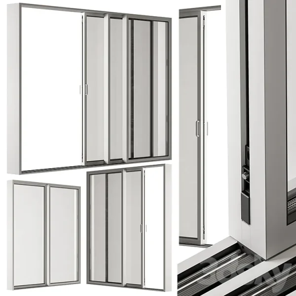 3DSky - Sliding Metal Window Windows Set 20 - Image 2