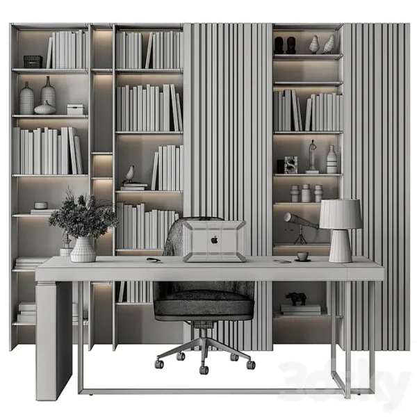 3DSky - Boss Desk Office Furniture 445 - Image 5