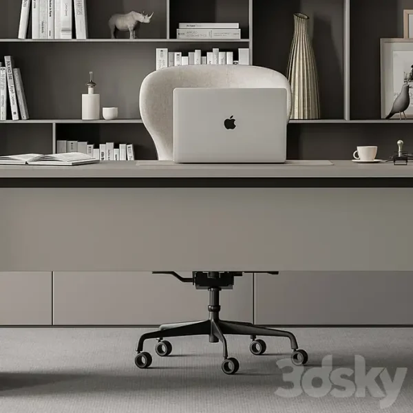 3DSky - Boss Desk Office Furniture 461 - Image 3