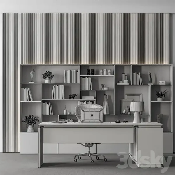 3DSky - Boss Desk Office Furniture 461 - Image 5