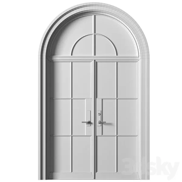 3DSky - Entrance Street Arched Doors in Art Deco Style - Image 4