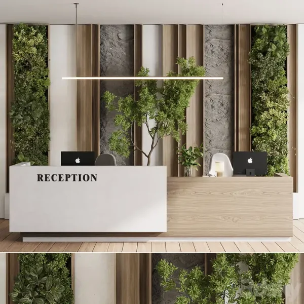 3DSky - Reception Desk and Wall Decor Office Furniture 22