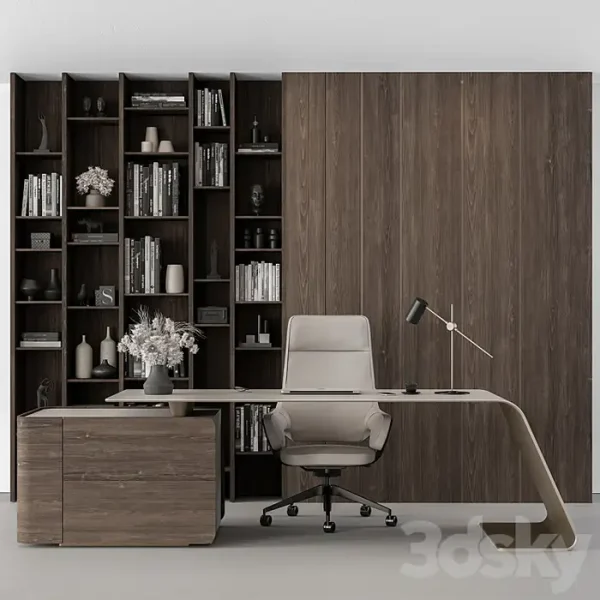 3DSky - Boss Desk Office Furniture 483