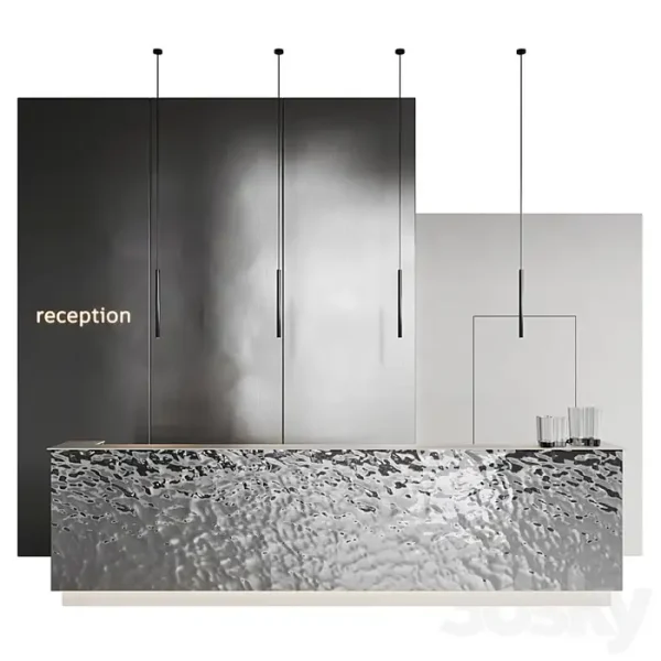 3DSky - Metal Water Reception Desk
