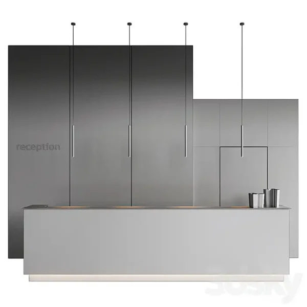 3DSky - Metal Water Reception Desk - Image 2
