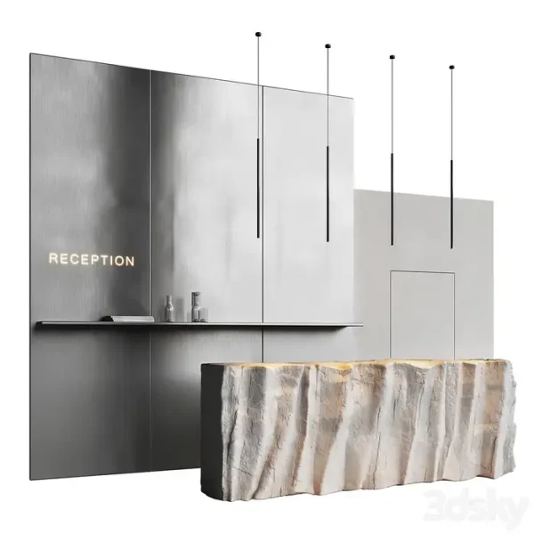 3DSky - Reception Desk Natural Rock