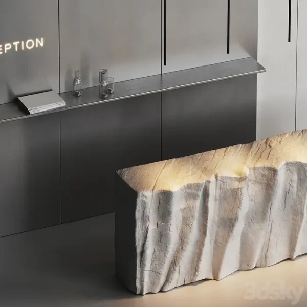 3DSky - Reception Desk Natural Rock - Image 4