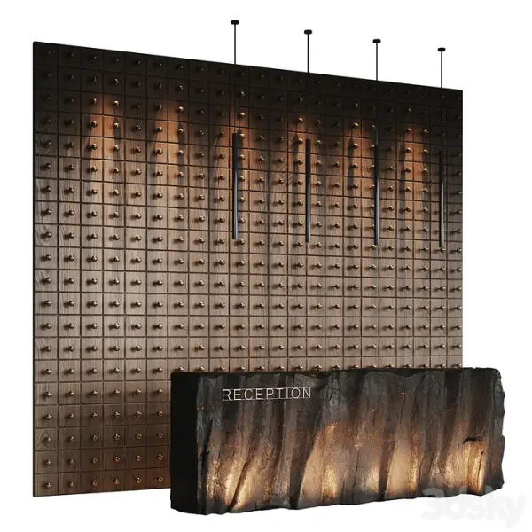 3DSky - Reception Desk Natural Rock 2