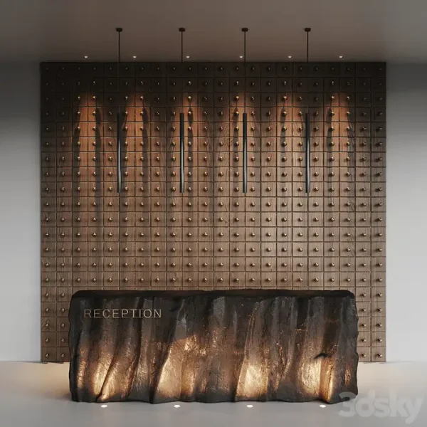 3DSky - Reception Desk Natural Rock 2 - Image 2