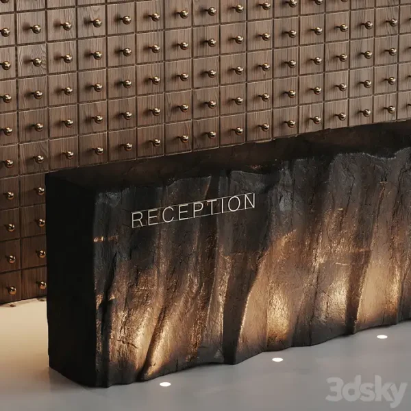 3DSky - Reception Desk Natural Rock 2 - Image 3