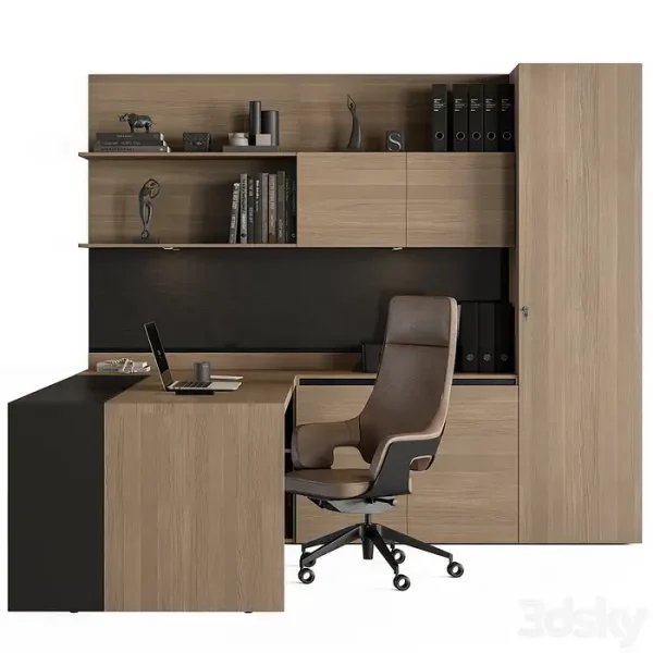 3DSky - Boss Desk Office Furniture 491