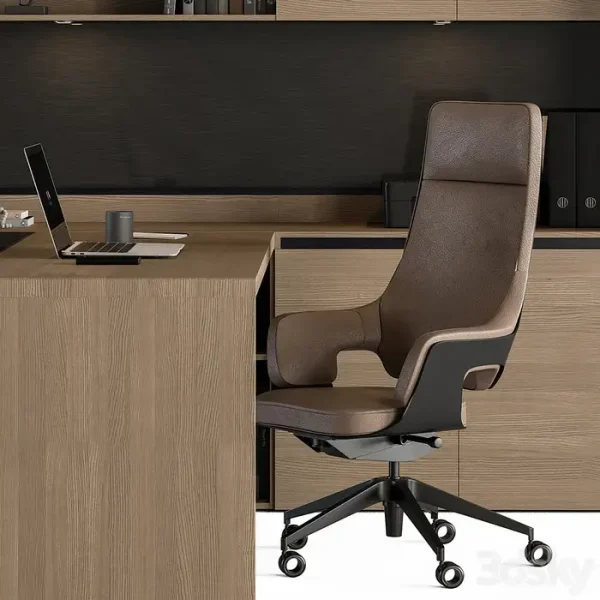 3DSky - Boss Desk Office Furniture 491 - Image 3