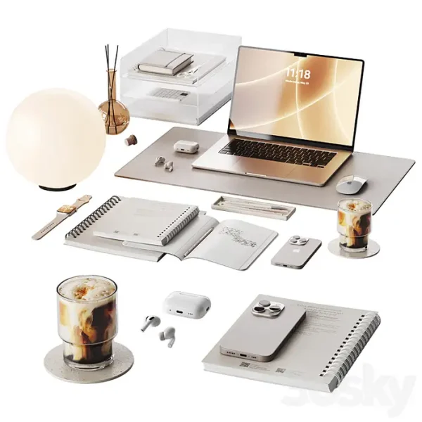 3DSky - Beige Soft Decor for the Workplace