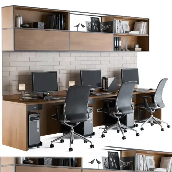 3DSky - Office Furniture Employee Set 05