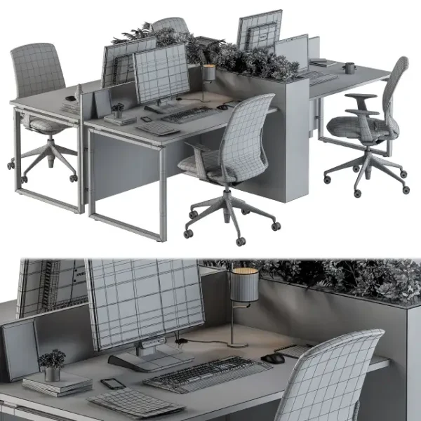 3DSky - Office Furniture Employee Set 21 - Image 5