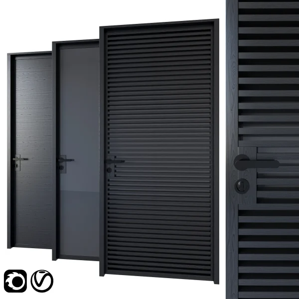 3DSky - Black Modern Doors