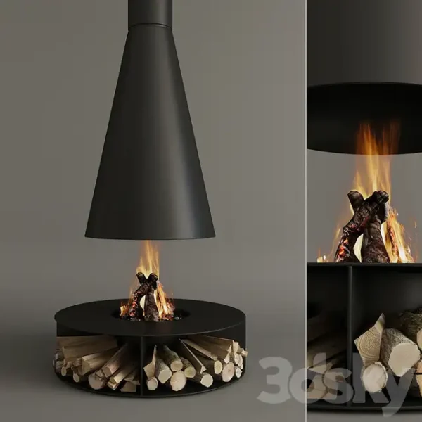 3DSky - Fireplace Modern 10