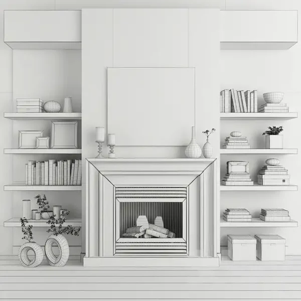 3DSky - Fireplace and Decor 19 - Image 2
