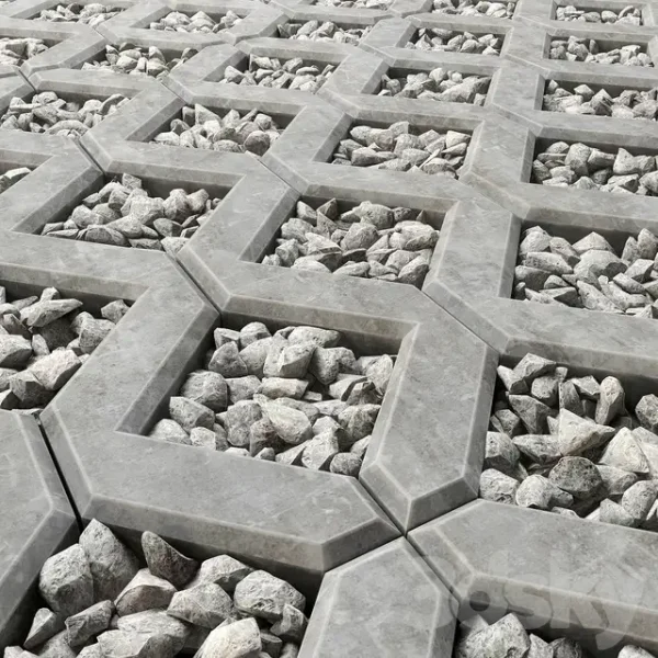 3DSky - Square Gravel Stone