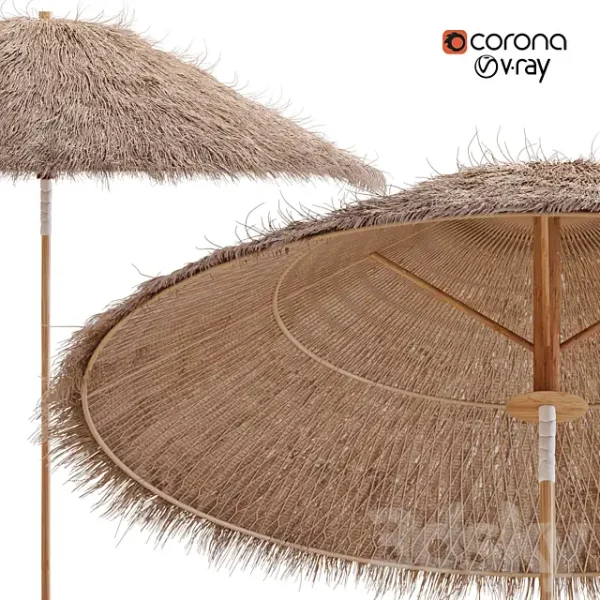 Pro 3DSky - Bamboo Umbrella with Banana Leaf - Image 3