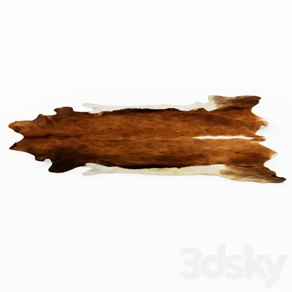 3DSky - European Rug Cowhide Brown and White - Image 3