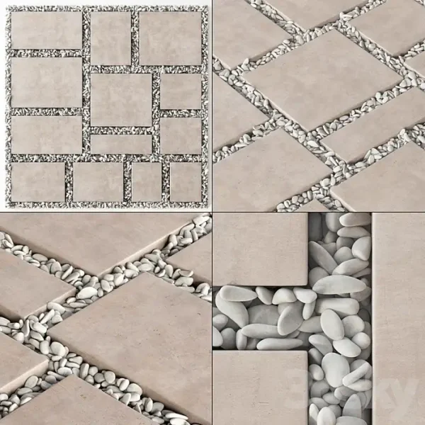 3DSky - Paving Tile Square Pebble n2