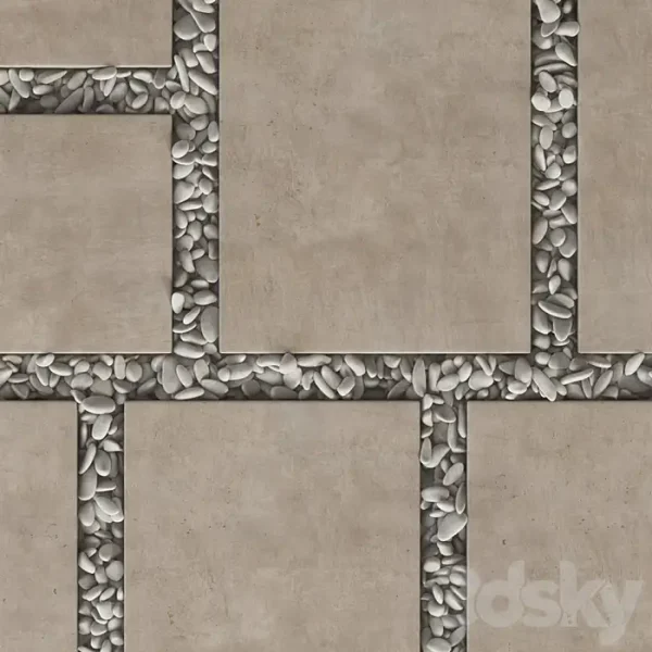 3DSky - Paving Tile Square Pebble n2 - Image 4