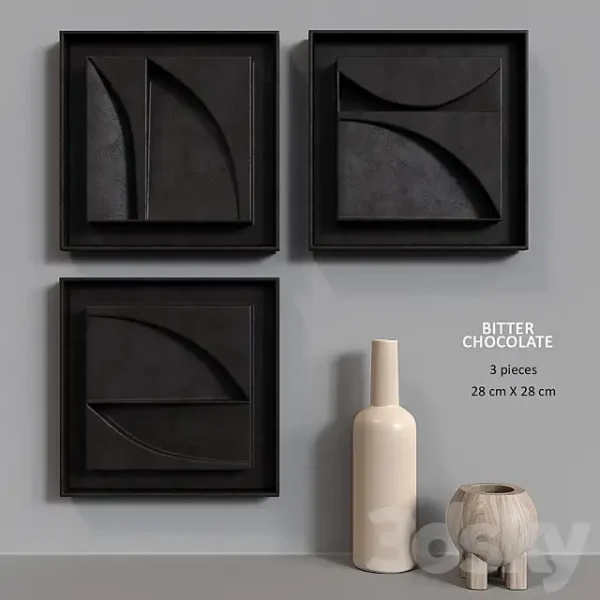 3DSky - Decorative Set BITTER CHOCOLATE