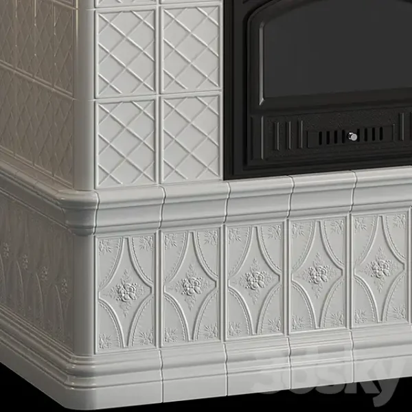 3DSky - Stove Fireplace with Tiles - Image 2
