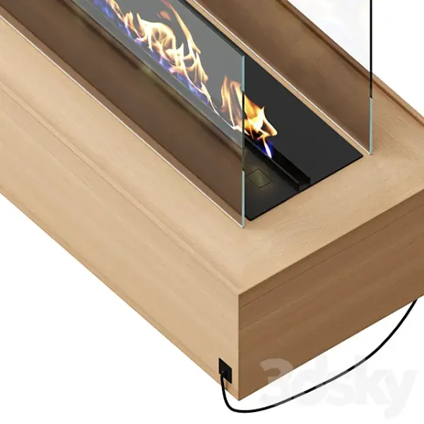 3DSky - Independent Wooden Fireplace - Image 2