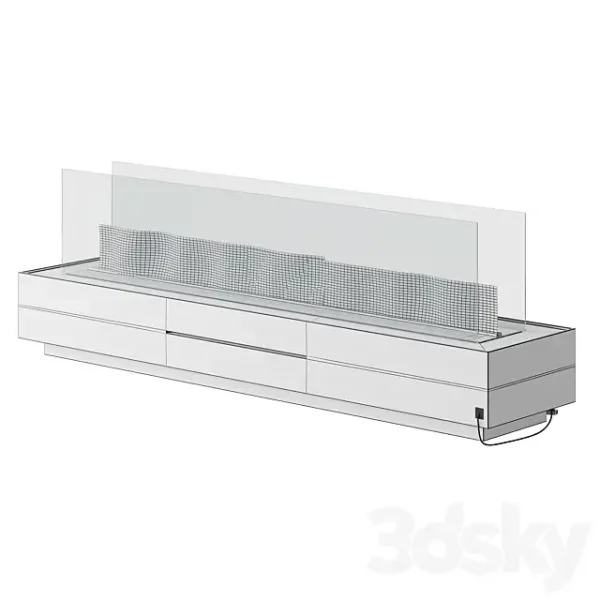 3DSky - Independent Wooden Fireplace - Image 4