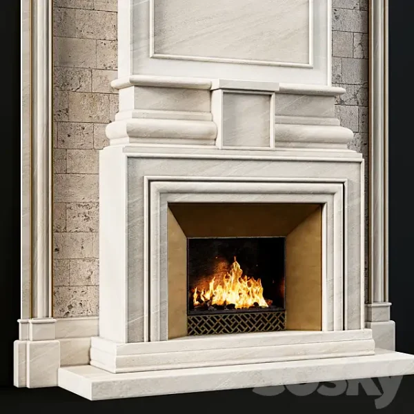 3DSky - Fireplace Modern 77