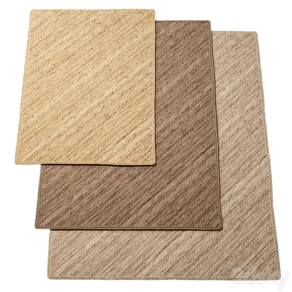 3DSky - Natural Diagonal Braided Jute Rug