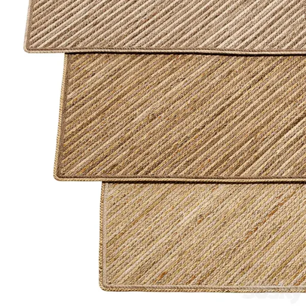3DSky - Natural Diagonal Braided Jute Rug - Image 5