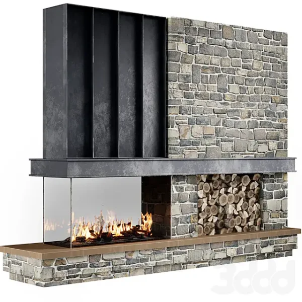 3DSky - Fireplace Modern 79