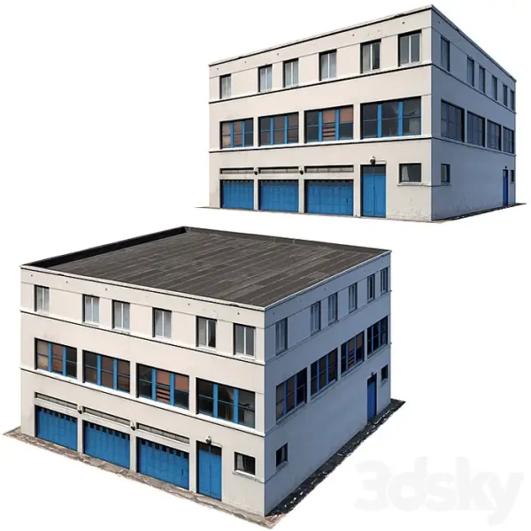 3DSky - Low Poly Building 8K Texture