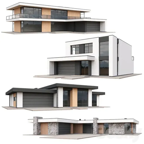 3DSky - Set of Low Poly Houses 02