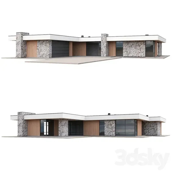 3DSky - Set of Low Poly Houses 02 - Image 4