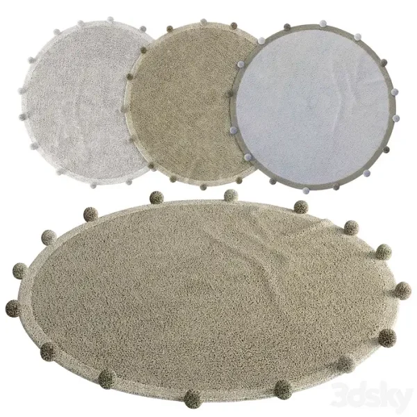 3DSky - Gentle Pom Pom Rug by Lorena Canals