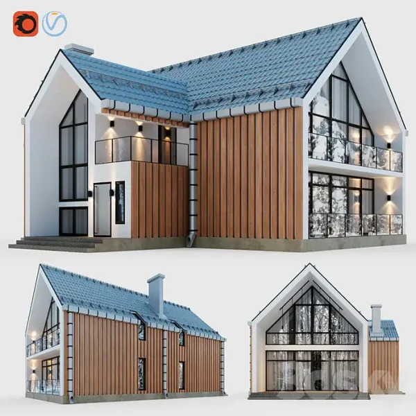 3DSky - Barnhouse with Terraces and Balconies