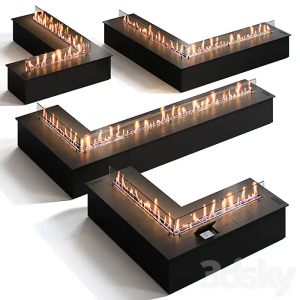 3DSky - Biofireplaces SmartFire L Corner from Biograte