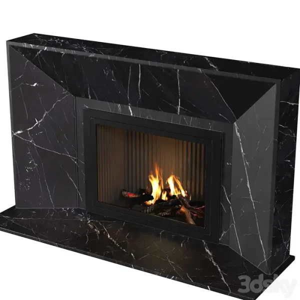 3DSky - Marble Fireplace in Art Deco Style - Image 4