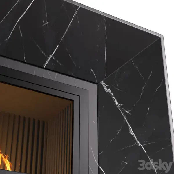 3DSky - Marble Fireplace in Art Deco Style - Image 2