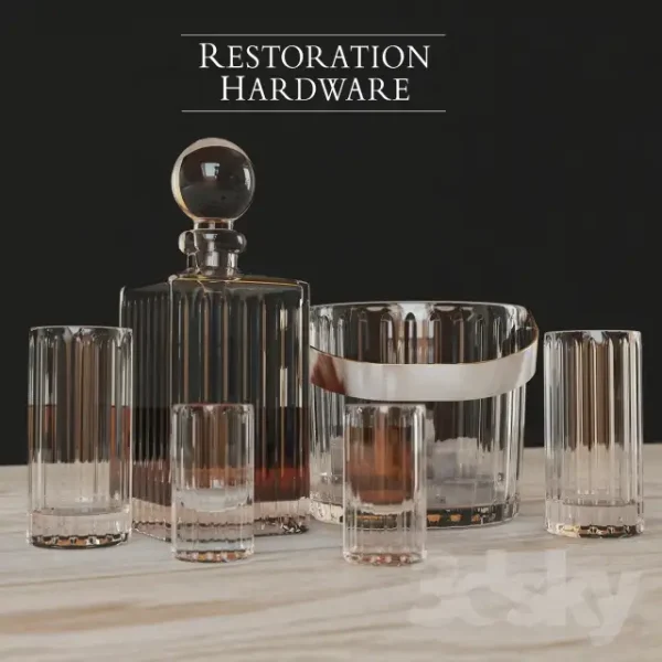 3DSky - BOULEVARD CUT CRYSTAL BARWARE SET