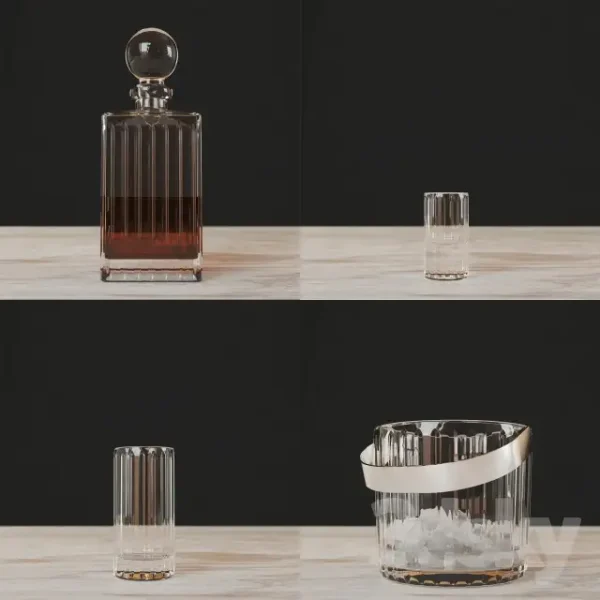 3DSky - BOULEVARD CUT CRYSTAL BARWARE SET - Image 2