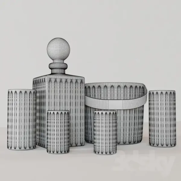 3DSky - BOULEVARD CUT CRYSTAL BARWARE SET - Image 3