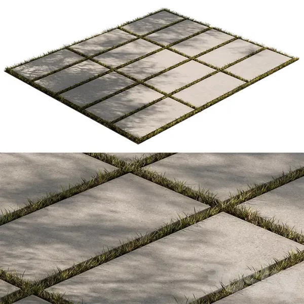 3DSky - Concrete Slab with Grass Paving 03 - Image 3